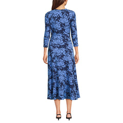 Women's Cotton Modal 3/4 Sleeve Vneck Wrap Dress