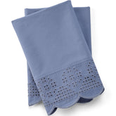 300 Thread Count Cotton Percale Eyelet Pillowcases