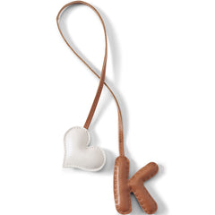 Letter K Faux Leather Bag Charm