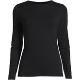 Women's Plus Size Lightweight Jersey Skimming Long Sleeve Crew Neck T-shirt