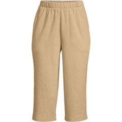 Women's Plus Size Sport Knit High Rise Elastic Waist Capri Pants