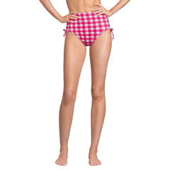 Women's Pique High Waisted Adjustable Bikini Bottoms