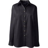 School Uniform Women's Plus Size Long Sleeve Performance Twill Shirt