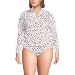 Women's Plus Size SunShade UPF 50 Quarter Zip Rash Guard