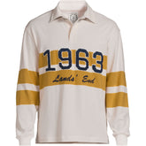 Men's Tall Long Sleeve Rugged Rugby Embroidered Polo