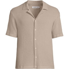 Men's Short Sleeve Camp Collar Sweater Polo