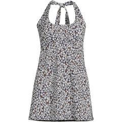 Women's Square Neck Halter Swim Dress One Piece Swimsuit