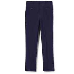 School Uniform Men Big Washable Wool Tailored Plain Front Trousers