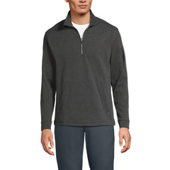 Men's Long Sleeve Cooling Performance Pique Quarter Zip