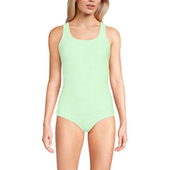 Women's Tugless Low Leg Lace One Piece Swimsuit