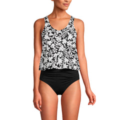 Women's Long Torso Chlorine Resistant One Piece Fauxkini Swimsuit