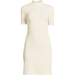 Women's Knit Rib Mock Neck Dress