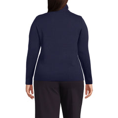 Women's Plus Cotton Modal Long Sleeve Turtleneck Sweater