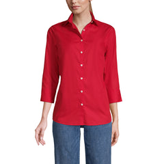 School Uniform Women's Tall 3/4 Sleeve Broadcloth Shirt
