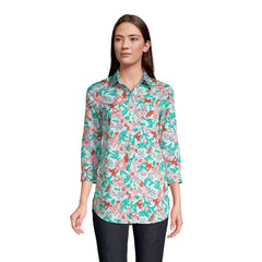 Women's Petite No Iron 3/4 Sleeve Tunic Top