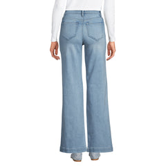 Petite High Rise Wide Leg Denim Jeans