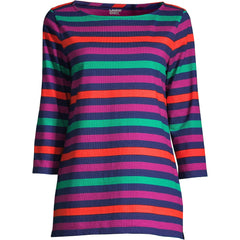 Women's 3/4 Sleeve Heavyweight Jersey Boatneck Tunic