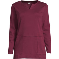 Women's Cotton Polyester Long Sleeve Tunic with Pockets