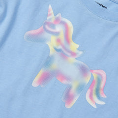 Girls Short Sleeve Side Tie Graphic Tee