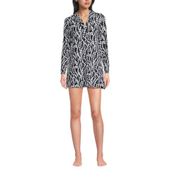 Women's Petite SunShade UPF 50 Hooded Mini Swim Swim Cover-Up Dress