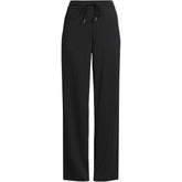Women's Plus Size Sport Knit High Rise Pull On Relaxed Straight Leg Pants