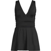 Women's Mesh V-neck Mini Swim Dress Swimsuit