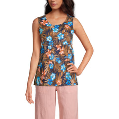 Women's Crinkle Knit Tiered Tank Top