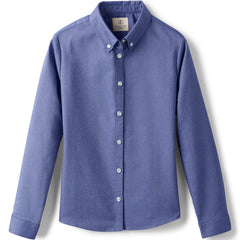 School Uniform Girls Long Sleeve Oxford Dress Shirt