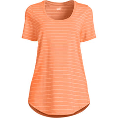 Women's Short Sleeve Power Performance Scoop Neck Curved Hem Tunic Tee