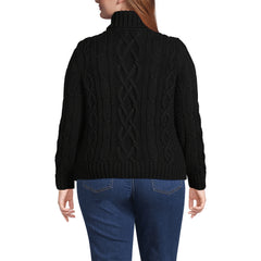 Women's Plus Size Drifter Cable Turtleneck Sweater