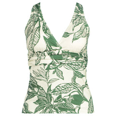 Women's D-Cup V-Neck Plunge X Back Tankini Top
