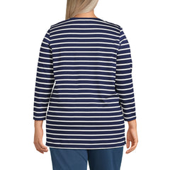Women's Plus Size 3/4 Sleeve Cotton Supima Tunic
