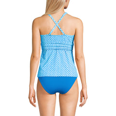 Women's V-Neck Plunge X Back Tankini Top