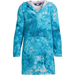 Kids Long Sleeve Hooded Front Pocket Terry Cloth Swimsuit Cover-Up