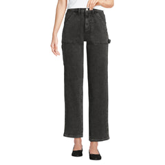 Women's Soft Denim High Rise Utility Cargo Ankle Jeans