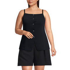 Women's Plus Size Washable Suiting Button Front Vest