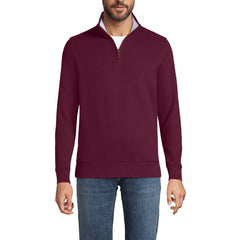 School Uniform Men's French Rib Quarter Zip Pullover Shirt