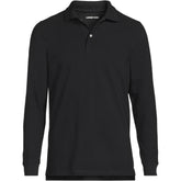 School Uniform Men's Long Sleeve Mesh Polo Shirt
