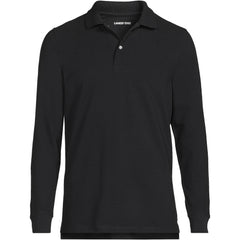 School Uniform Men's Long Sleeve Mesh Polo Shirt