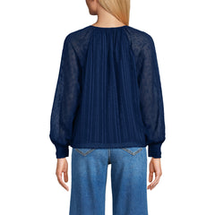 Women's Clip Dot Chiffon Blouse