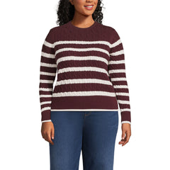 Women's Plus Size Drifter Modern Cable Crew Sweater
