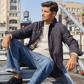 Men's Lined Waffle Shirt Jacket