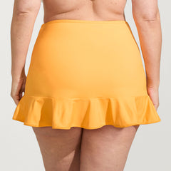 Women's Plus Size Ruffle Hem Mini Swim Skirt