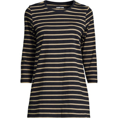 Women's Plus Size 3/4 Sleeve Cotton Supima Tunic