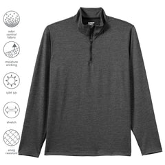 School Uniform Unisex Rapid Dry Space Dye Quarter Zip Pullover Shirt