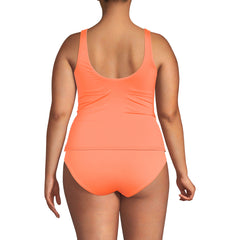 Women's Plus Size Side Tie Tankini Top