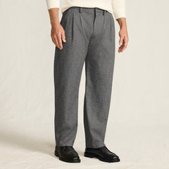 Men's Relaxed Fit Pleated Dress Pants