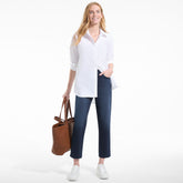 Women's Starfish High Rise Knit Denim Straight Crop Jeans