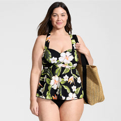 Women's Plus Size Sweetheart Fauxkini One Piece