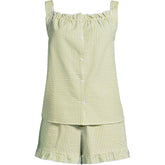 Women's Seersucker 2 Piece Pajama Set - Tank and Shorts